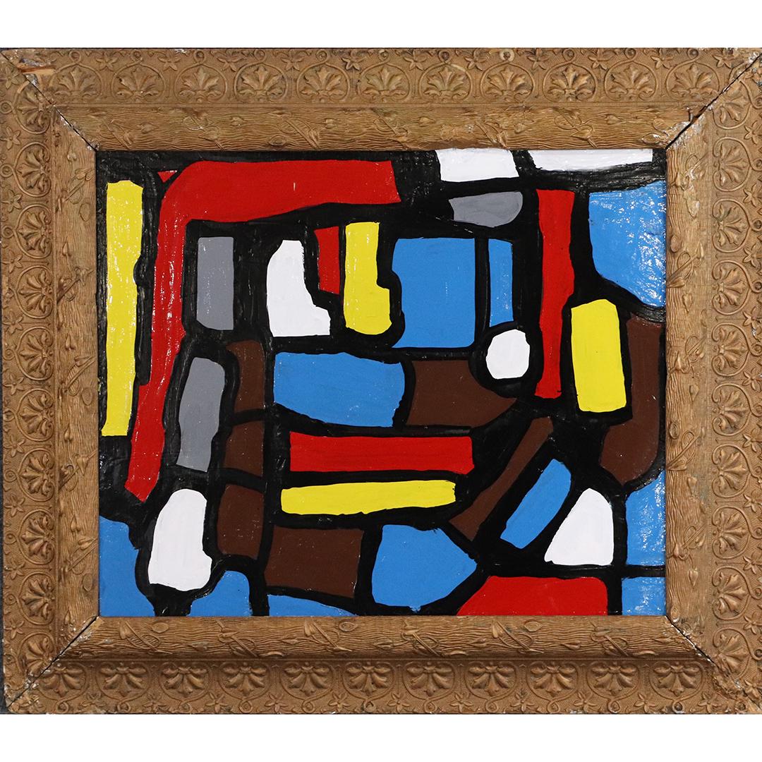 Pulgini, Mid-Century Modern O/b Abstract Composition (1 of 7)