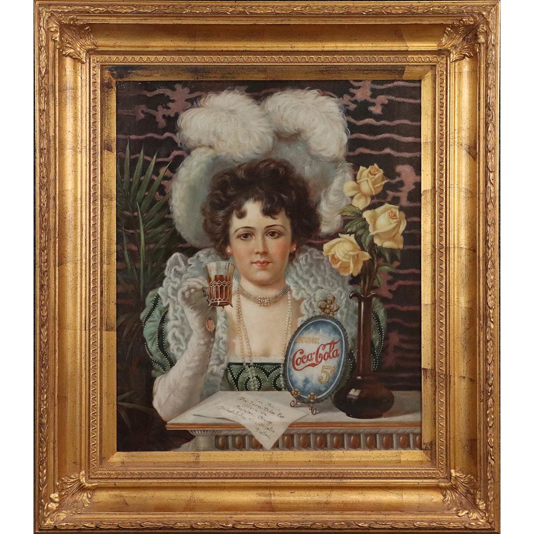 P Morris, 20th C. Oil/c Coca Cola 5 Cent Advertising (1 of 11)