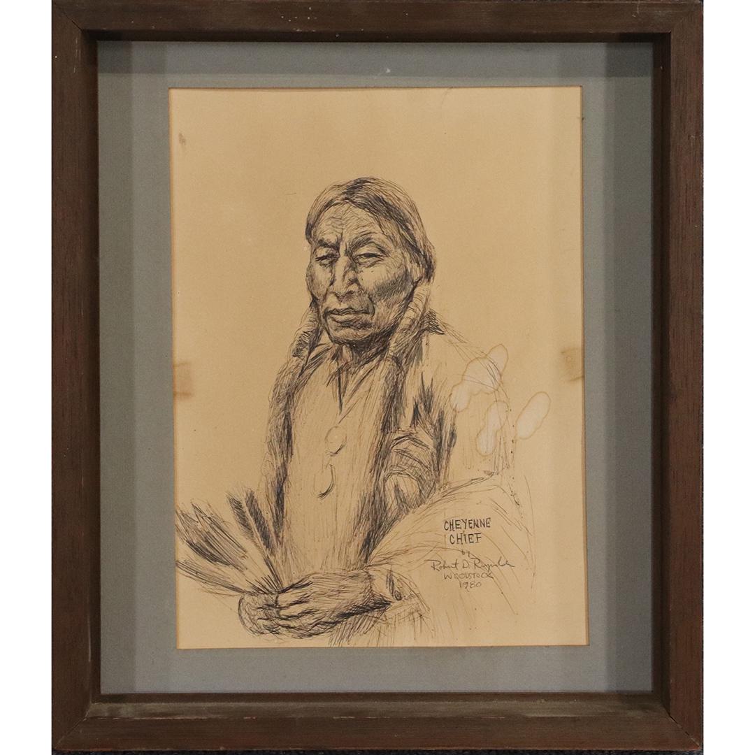 Robert Depew Reynolds, Woodstock NY, Ink Cheyenne Chief (1 of 8)
