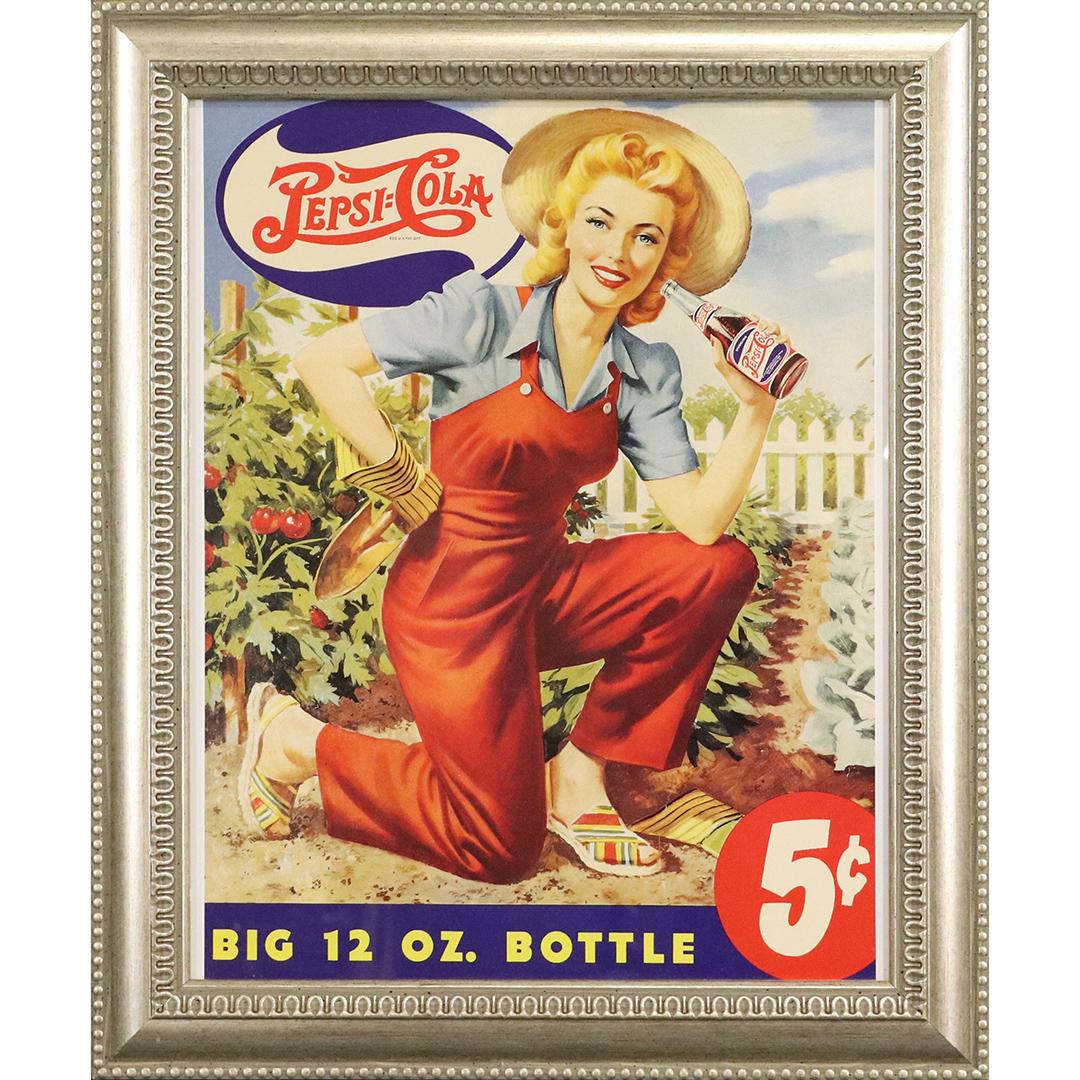 Pepsi Cola 5 Cents Framed Advertising Print (1 of 6)
