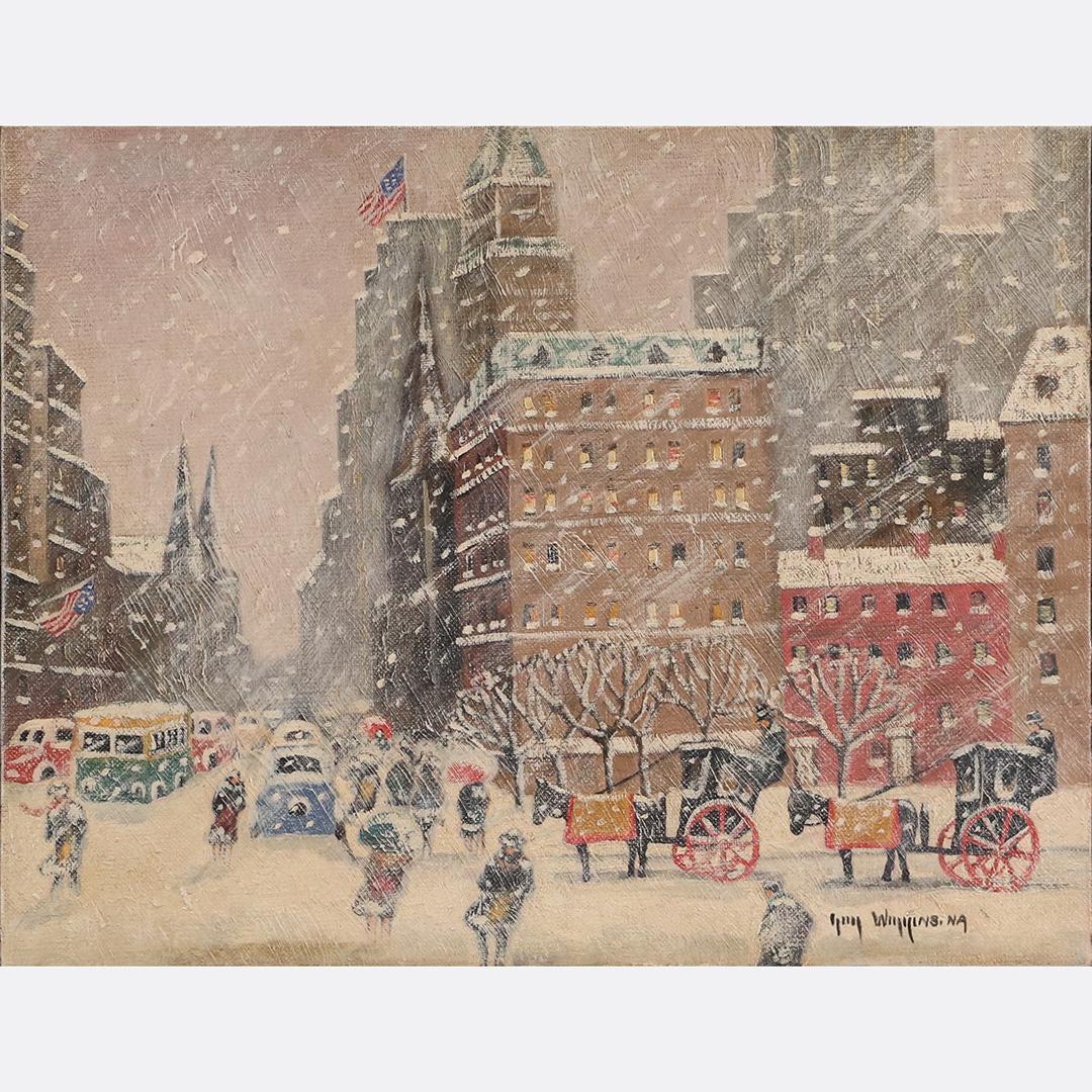 GUY WIGGINS, O/b Looking Down Fifth Ave From The Plaza (1 of 7)