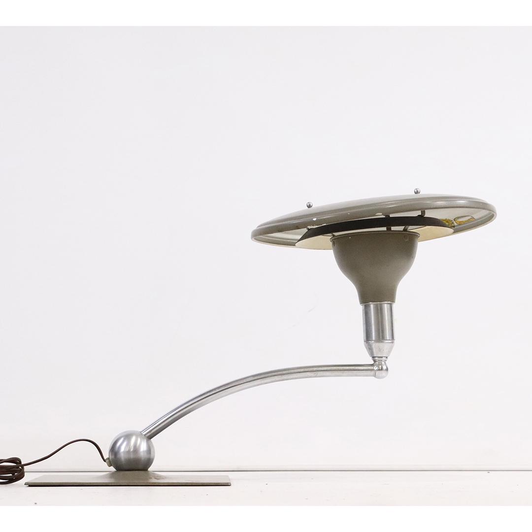 Mid-Century Modern Swing Arm Chrome & Metal Desk Lamp (1 of 8)