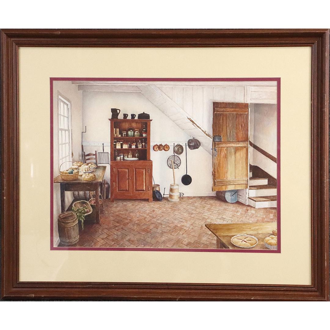Harry Lloyd Jaecks, Watercolor Country Kitchen Interior (1 of 9)