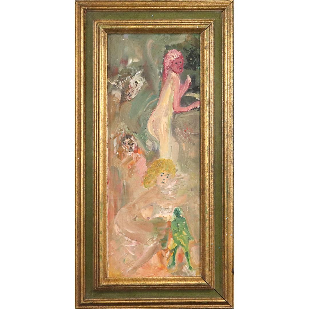 Picasso, Oil/b Abstract Figures in Motion, Signed (1 of 10)