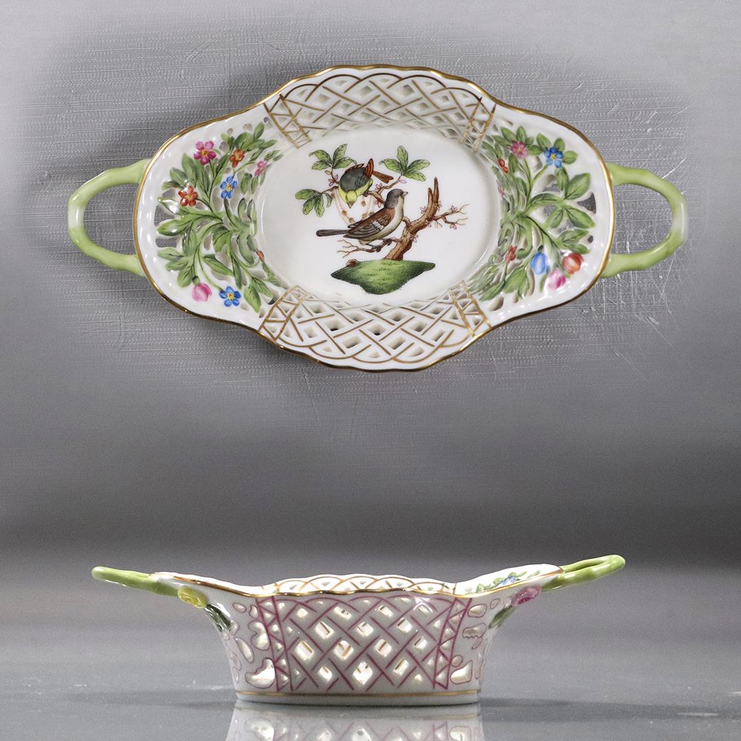 Herend Porcelain HP Candy Dish with Flowers and Birds (1 of 8)