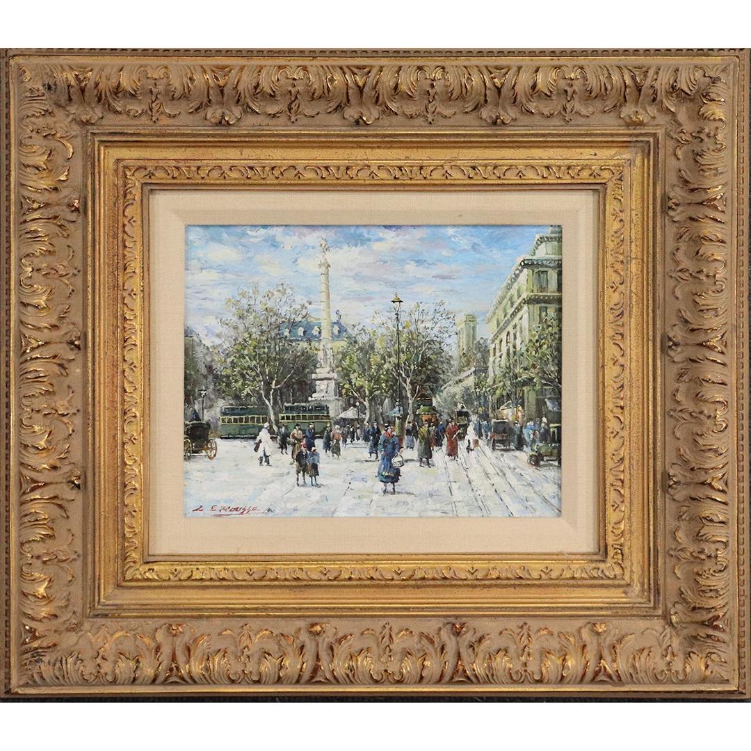 L E Rouse, Fine Quality 20th C O/b Busy Parisian Street (1 of 9)