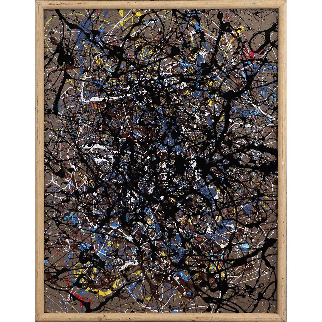 Pulgini after Jackson Pollock, Oil/b Abstract Drip Art (1 of 6)