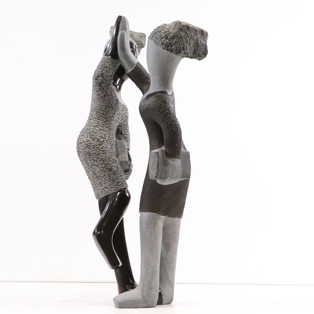 Modernism 2 Figures Carved Marble Sculpture 2-Color (1 of 8)