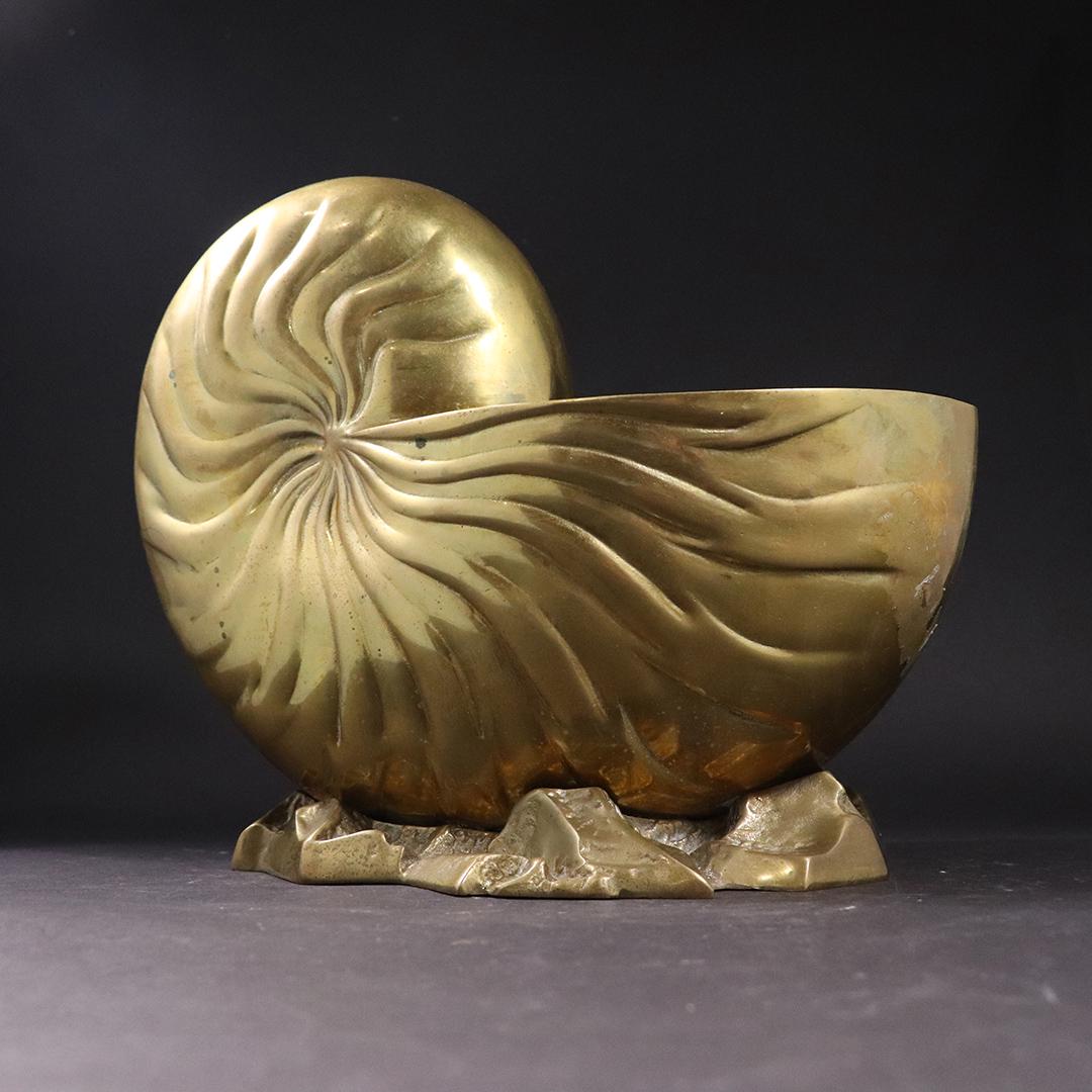 Heavy Brass Conch Shell Bowl (1 of 6)