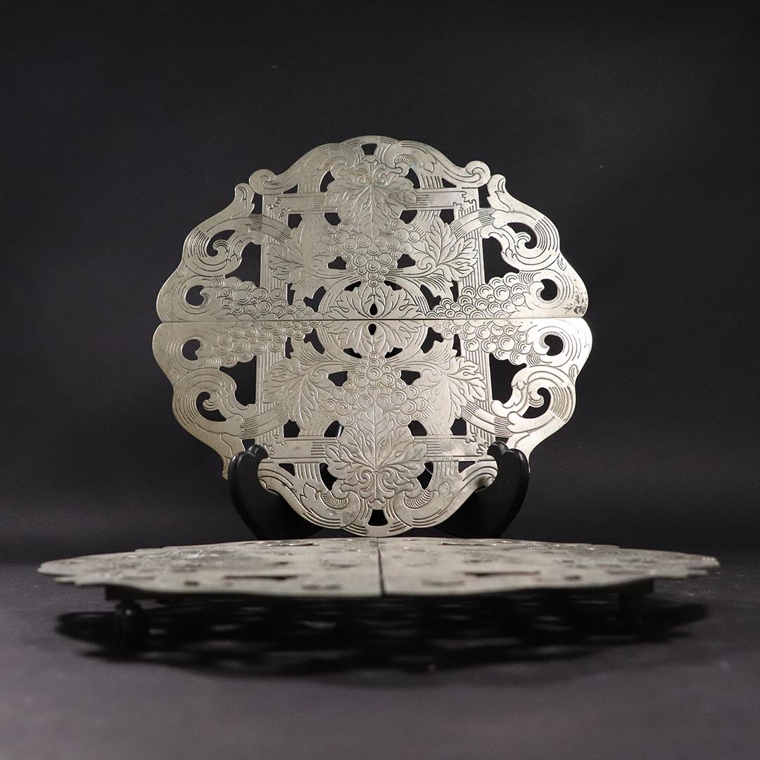 2 Bailey Banks & Biddle Silver Plate Expandable Trays (1 of 8)