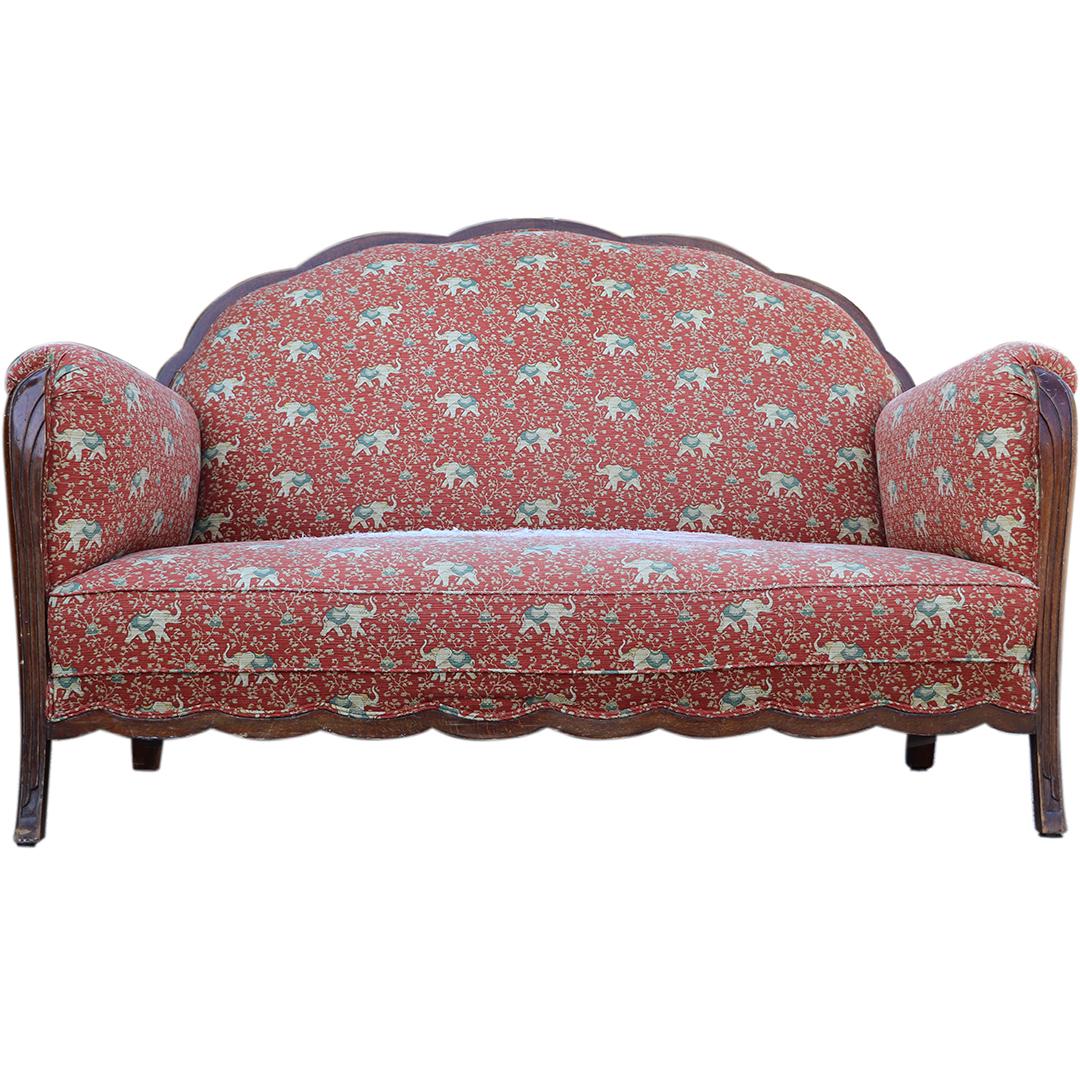 Circa 1920 French Art Deco Settee (1 of 7)