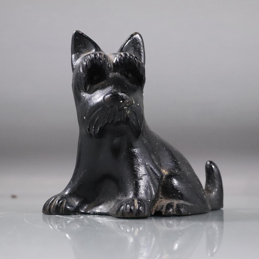 Cast Iron Black Scotty Dog Figure Door Stop (1 of 6)