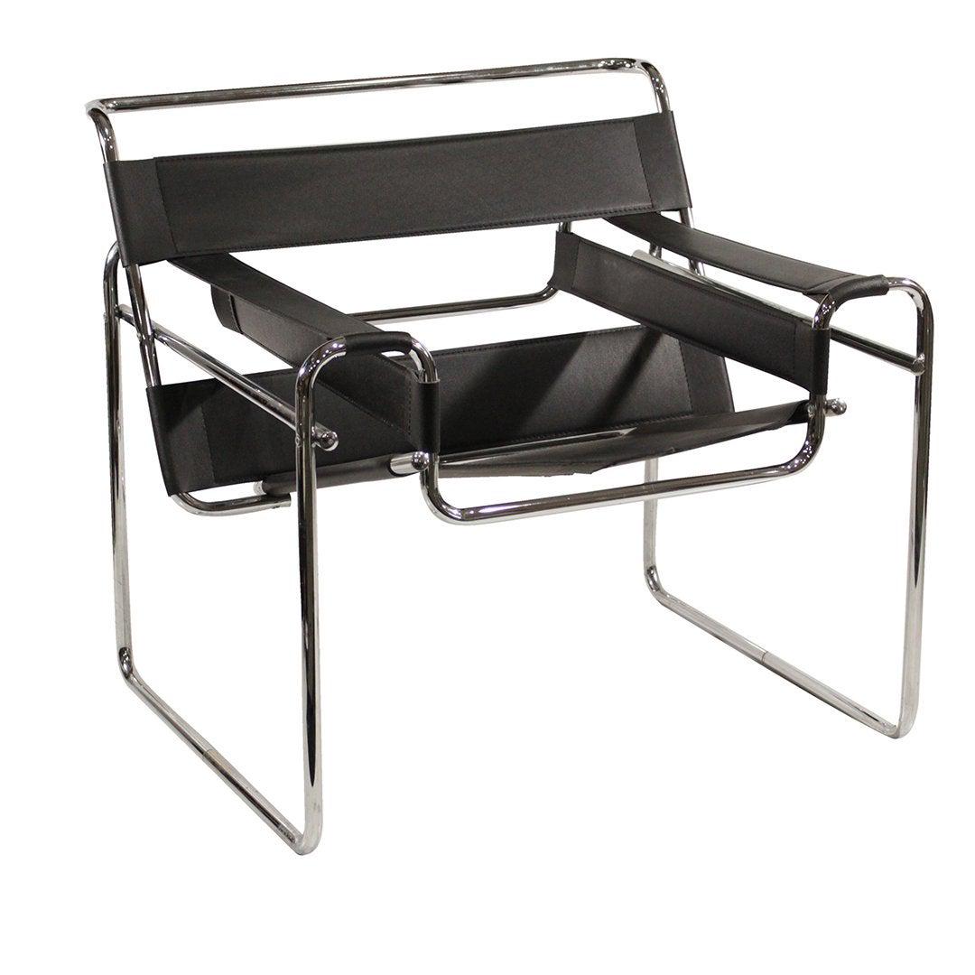 Marcel Breuer Wassily Style Black & Chrome Chair (1 of 7)