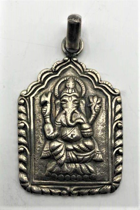 .925 Sterling Ceremonial Buddhist Elephant Pendant: .925 Sterling Silver Ceremonial Buddhist Elephant Pendant. Size: 2 in. x 1.25 in.
