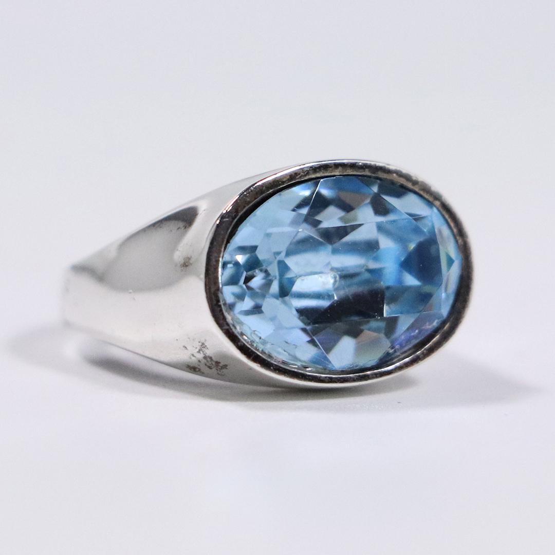 Sterling Silver with Topaz "Celline" Ring Size 5.5 (1 of 5)