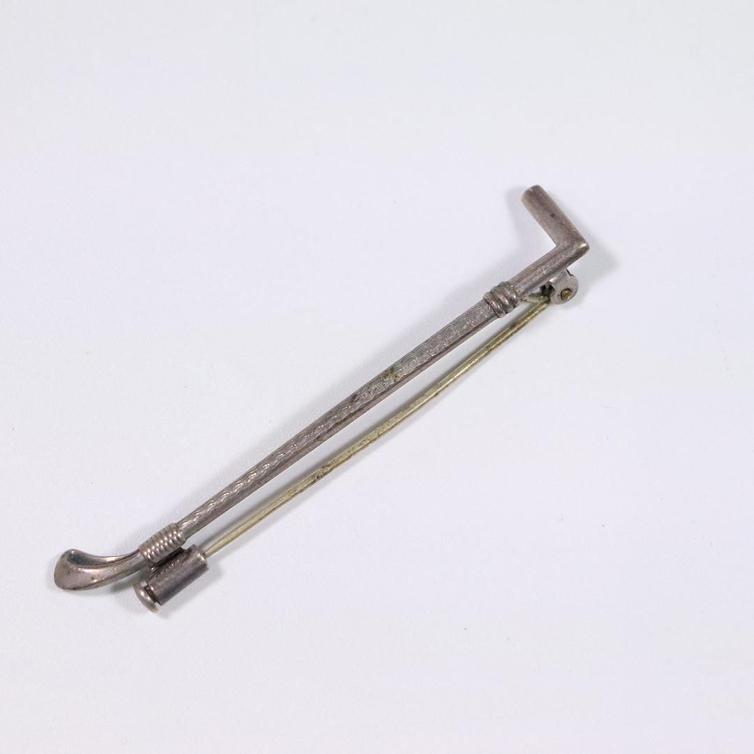 Sterling Silver Horse Riding Crop Brooch Pin (1 of 3)