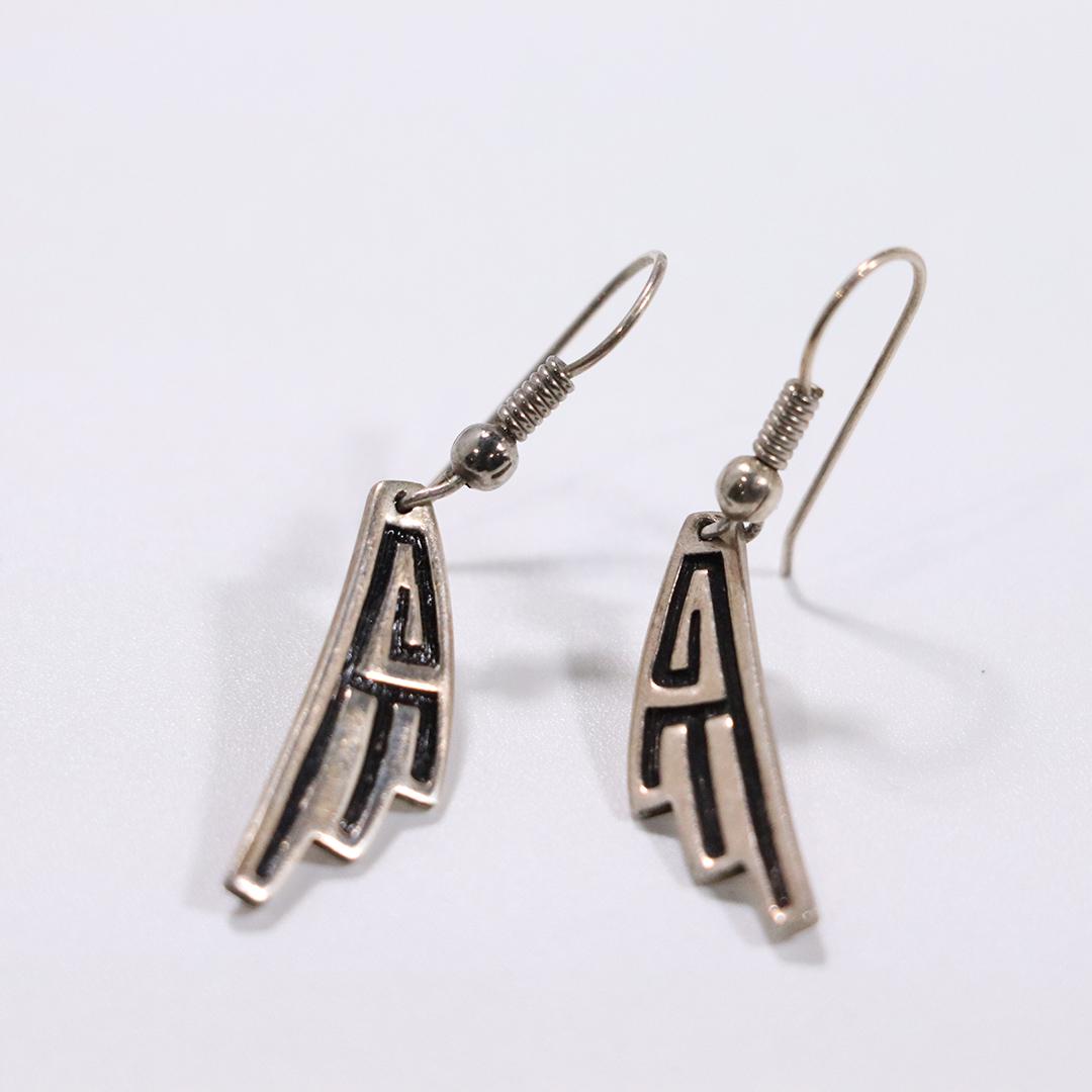 Sterling Silver with Black Enamel Earrings (1 of 4)