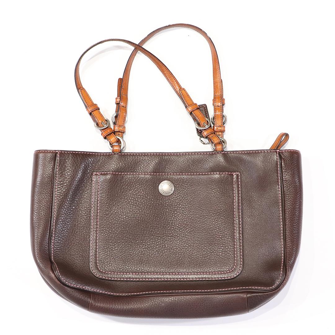 COACH - Dark Brown Leather Handbag - Clean (1 of 8)