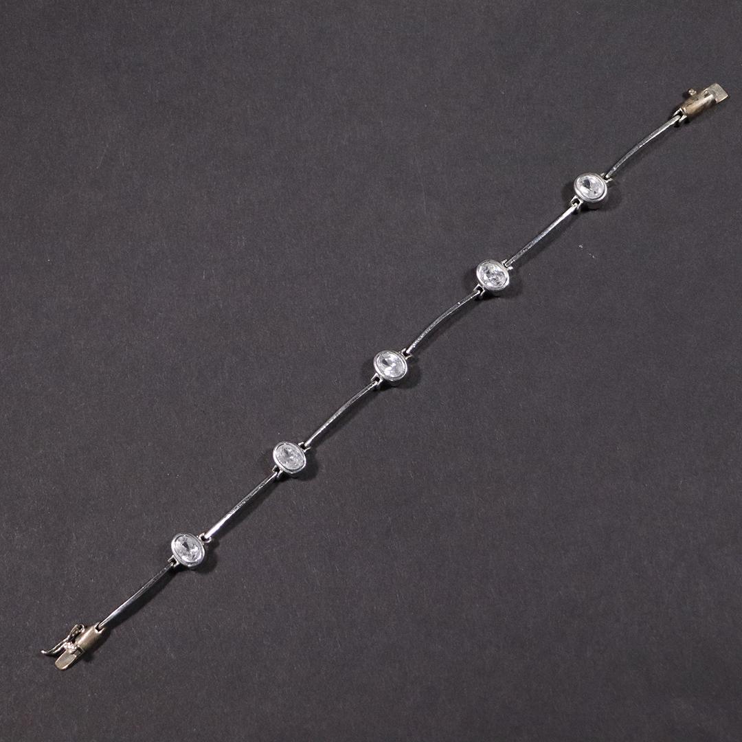 .925 Sterling Silver with White Amethyst Bracelet (1 of 5)