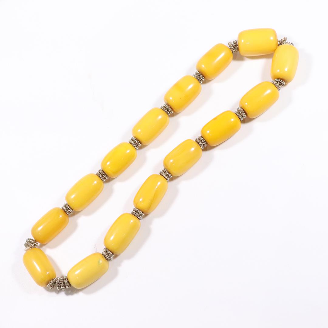 Butterscotch Bakelite Large Beaded Necklace (1 of 4)