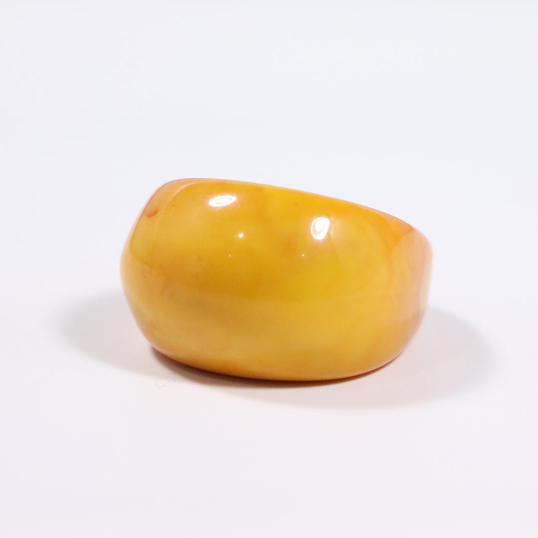 Amber Mid-Century Modern Bakelite Ring (1 of 3)
