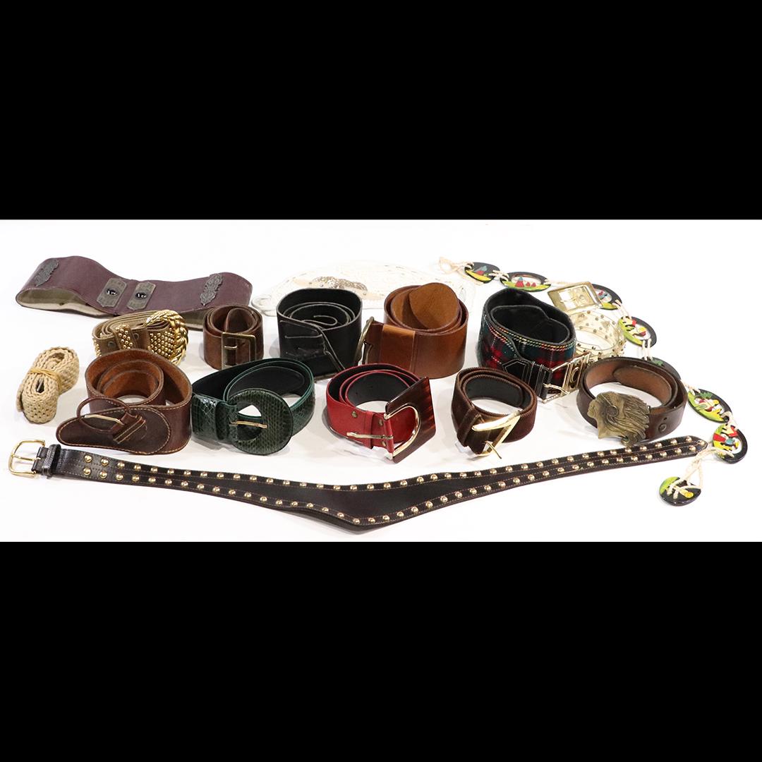 Hidden Treasures GRAG BAG 15 Assorted Leather BELTS (1 of 10)