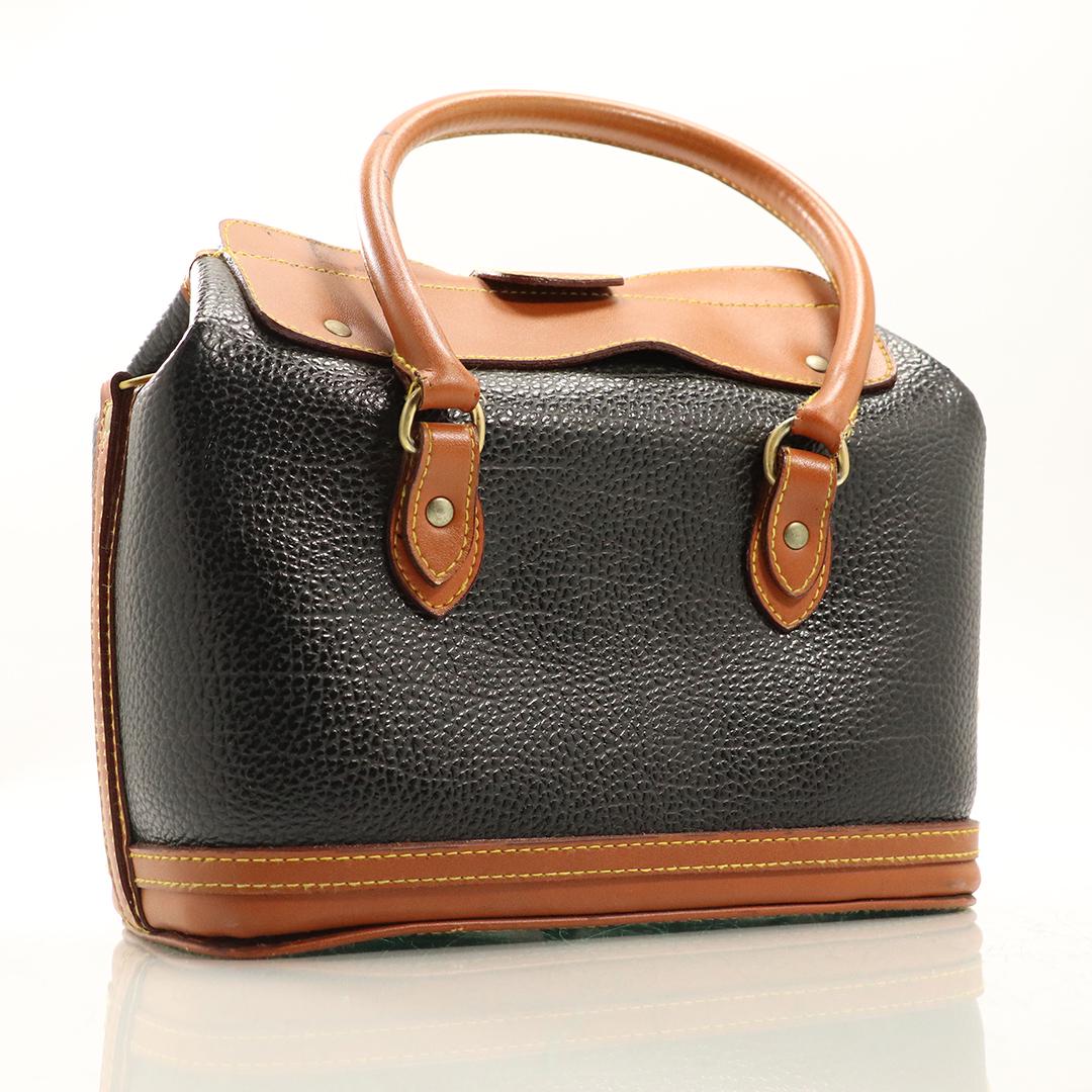 DOONEY & BOURKE 2-Tone Brown Leather Handbag - Clean (1 of 8)