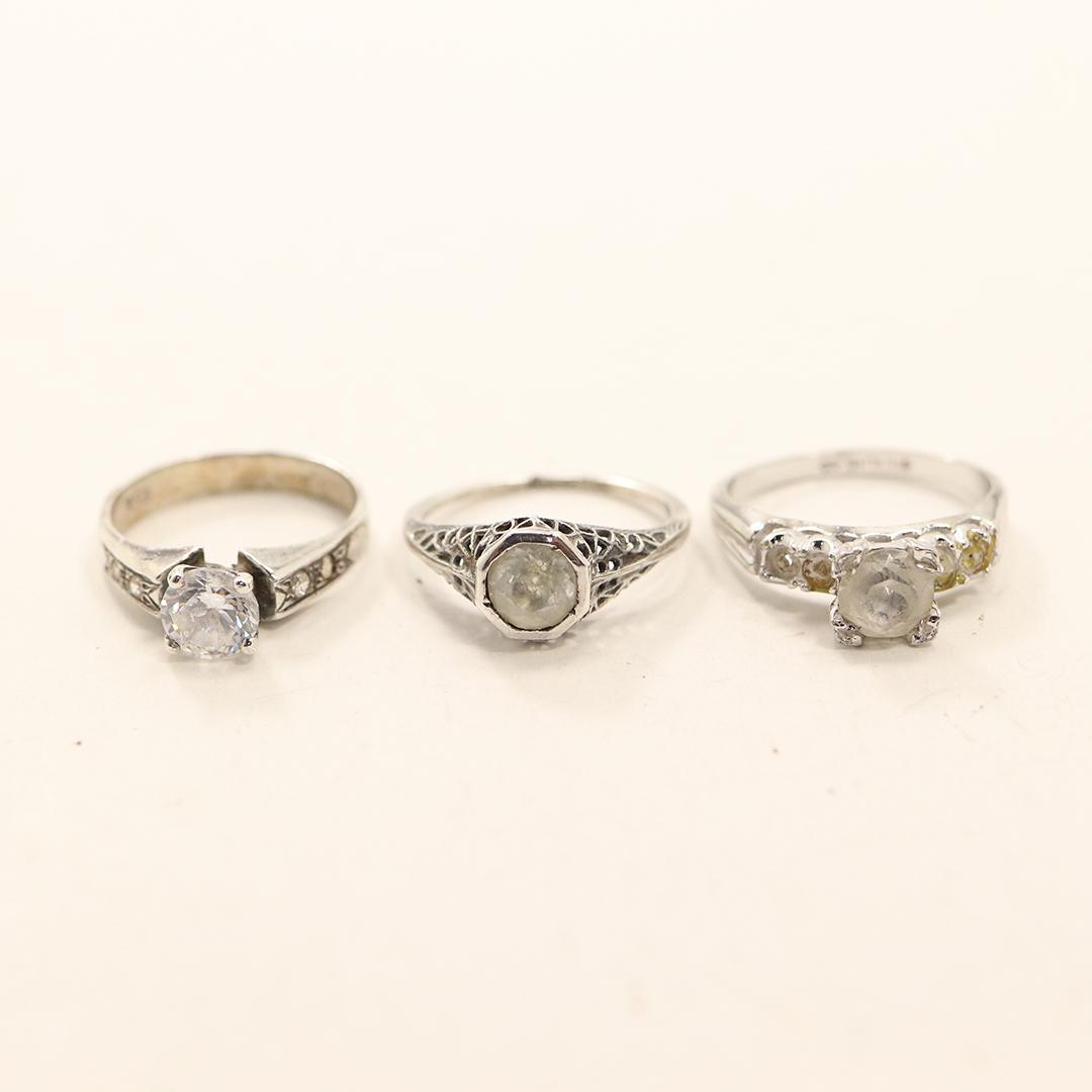 3 Assorted Rings: Sterling - .950 Sterling - 12K HG (1 of 7)