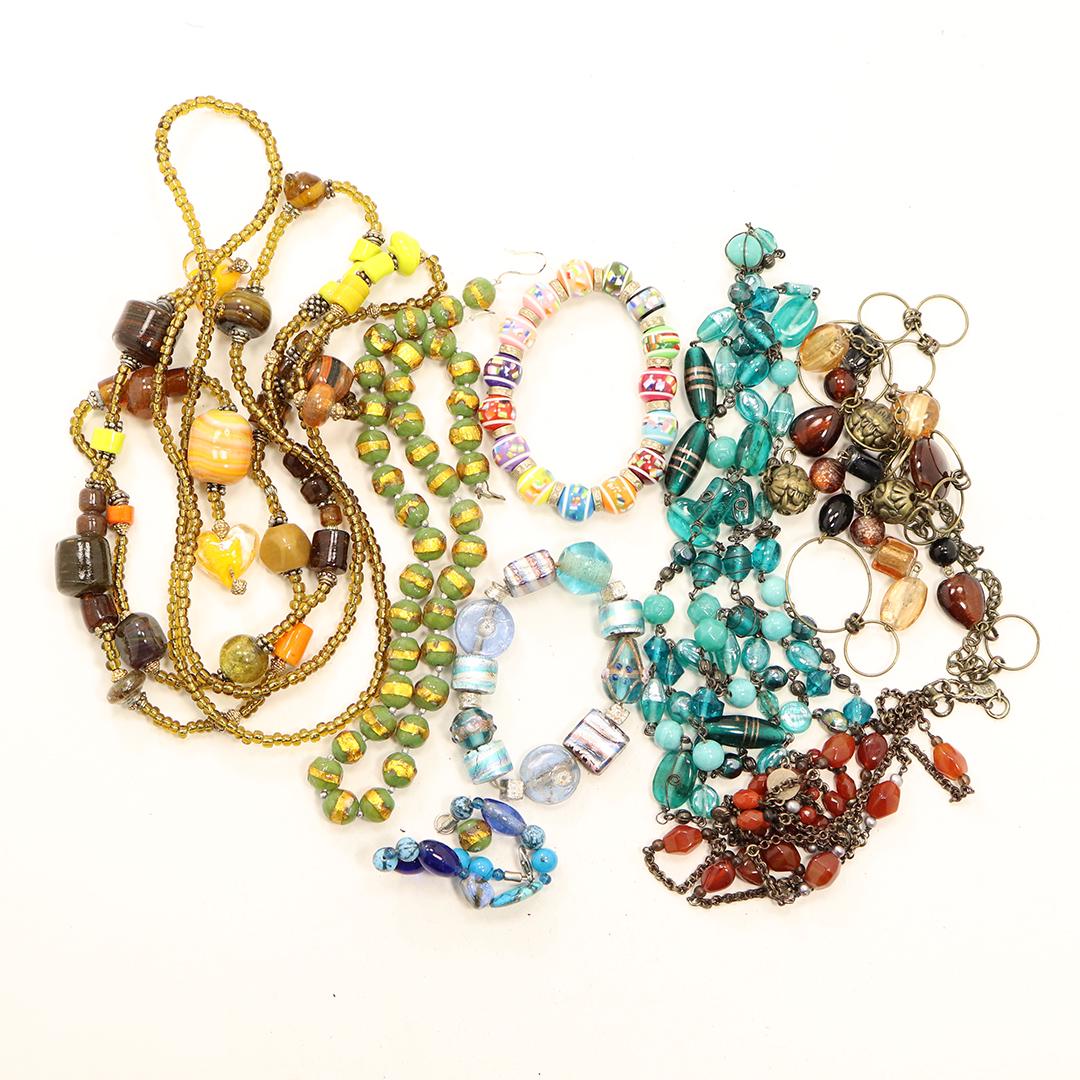 [8] Assorted Murano Glass Bead Necklaces and Bracelets (1 of 8)