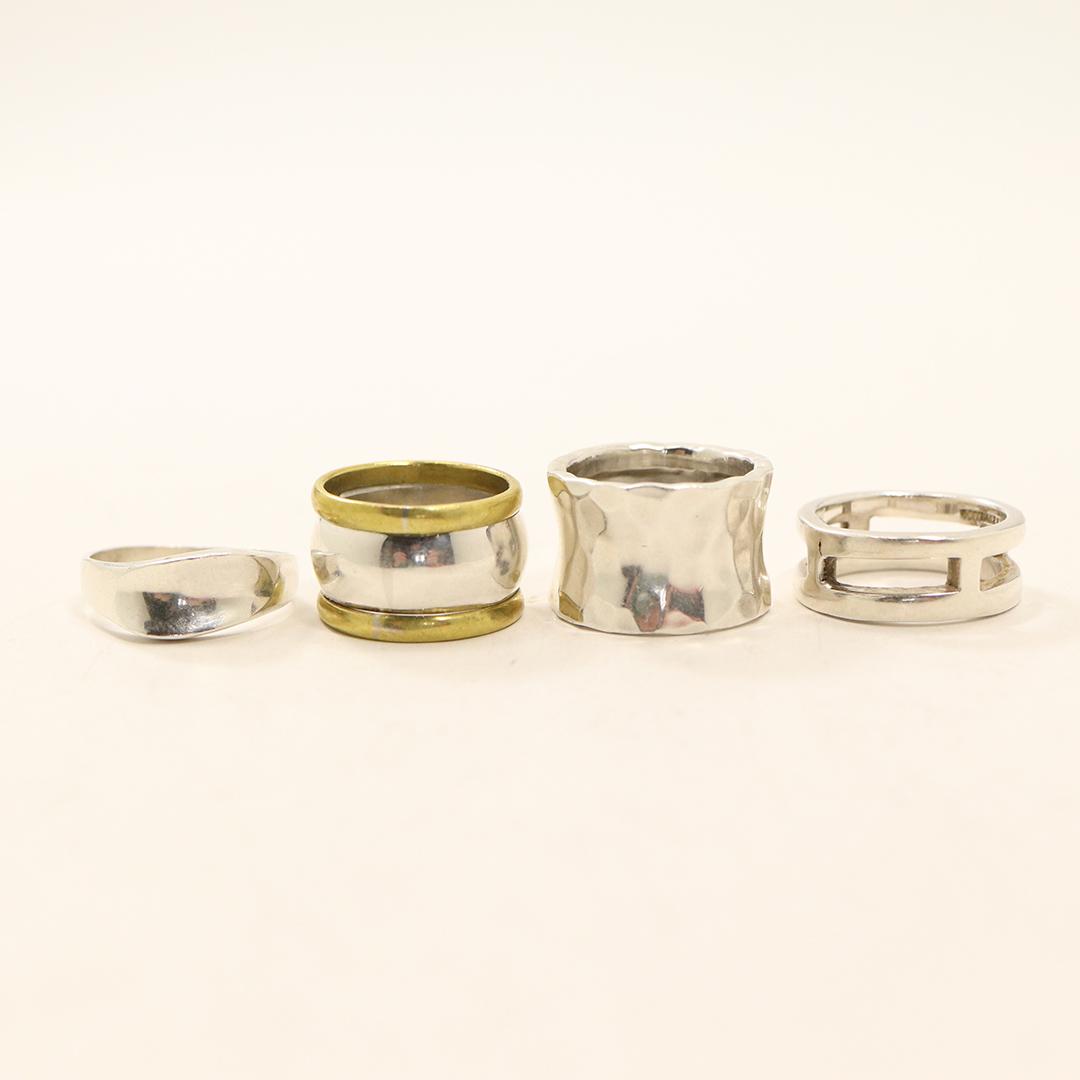 [4] Four Assorted Mexico .925 Sterling Silver Rings (1 of 10)