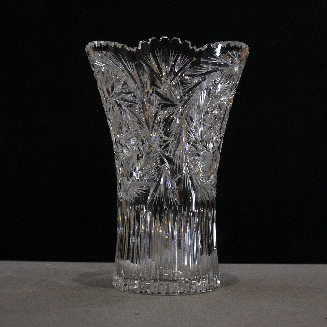 Cut Glass Clear Crystal Flower Vase (1 of 7)