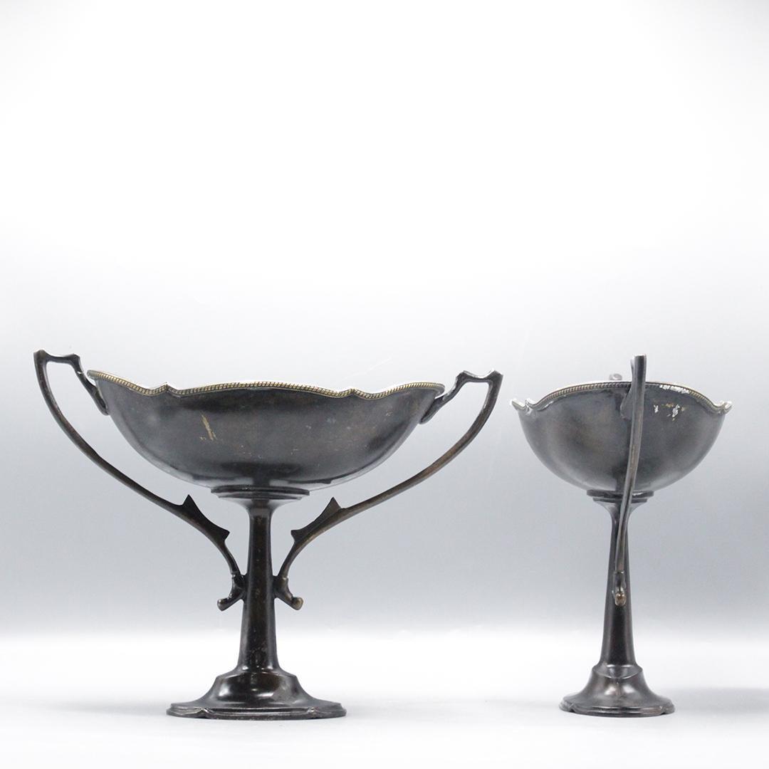 19th C. Silver Plate Handled Urn Center Compote (1 of 8)