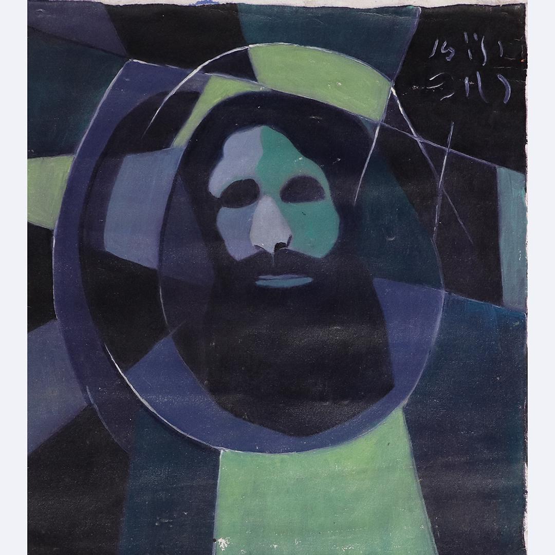 Cubism Portrait of Rasputin Oil on Canvas Painting (1 of 6)