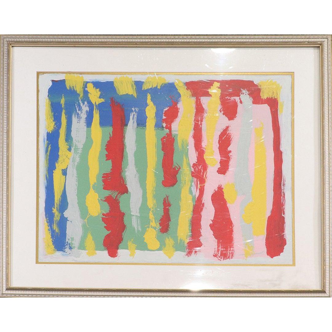 Mid-Century Modern Abstract Lines Painting (1 of 5)