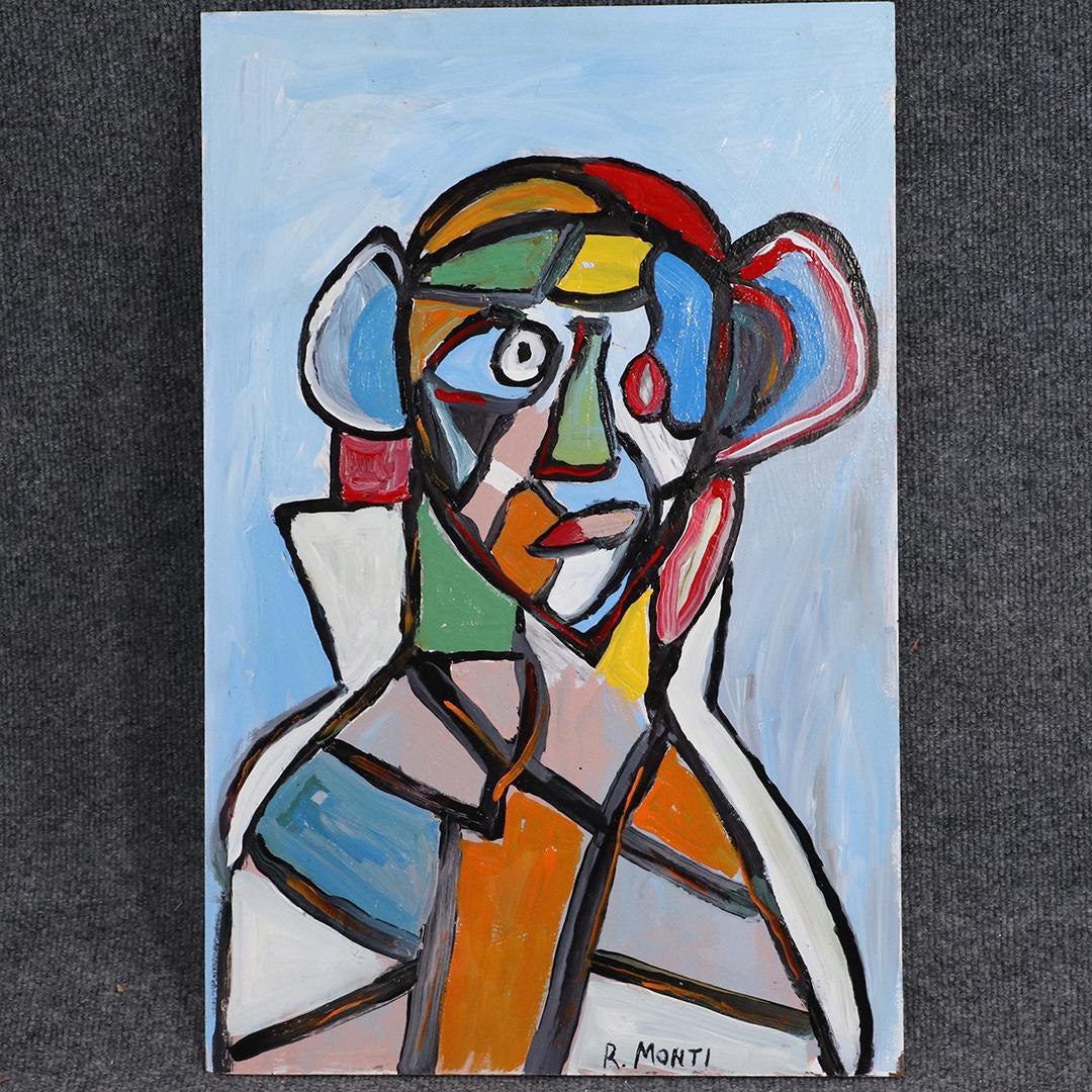 R. Monti after Picasso, Abstract Figure in Portrait O/b (1 of 5)