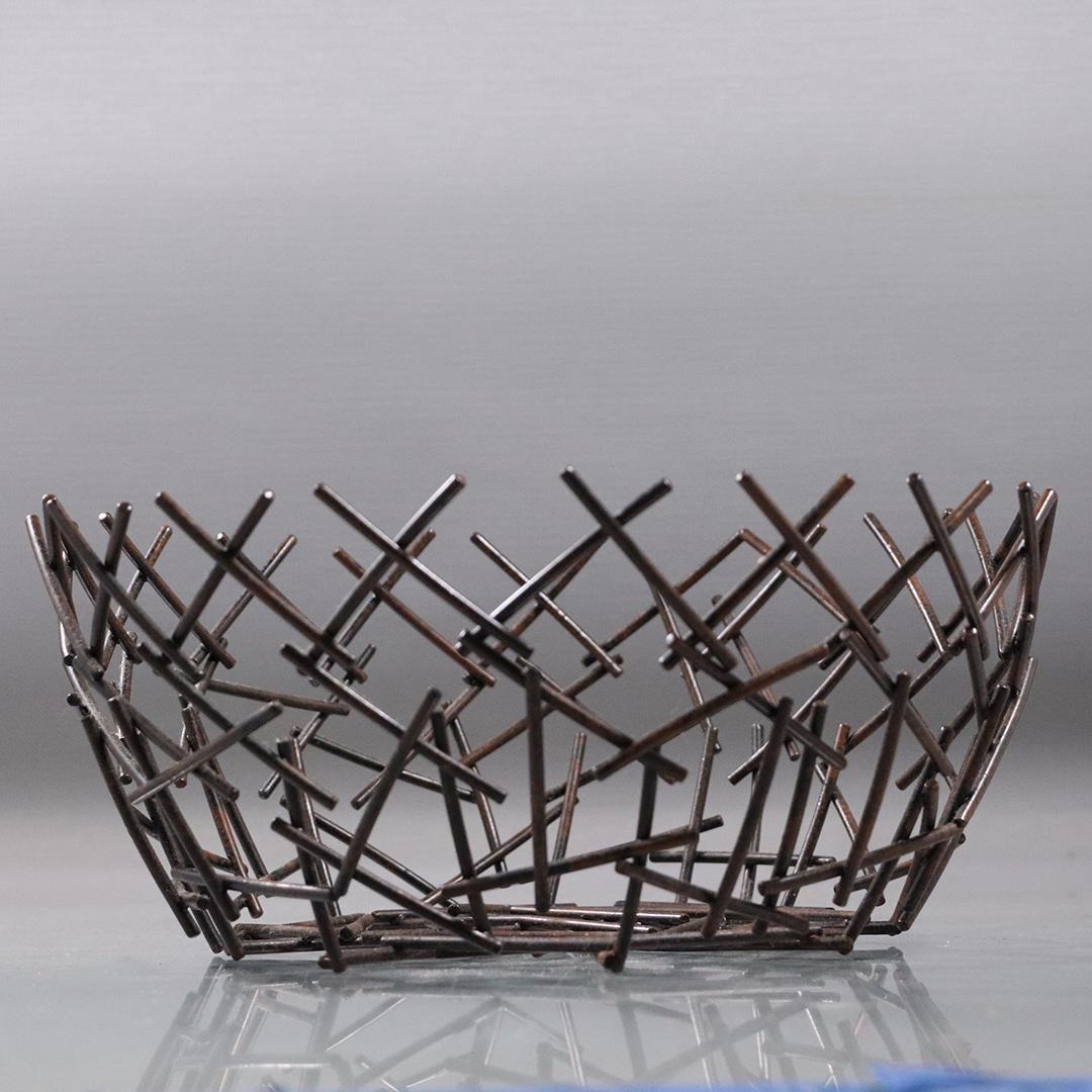 Modern Design Metal Wire Sculpture Bowl (1 of 7)