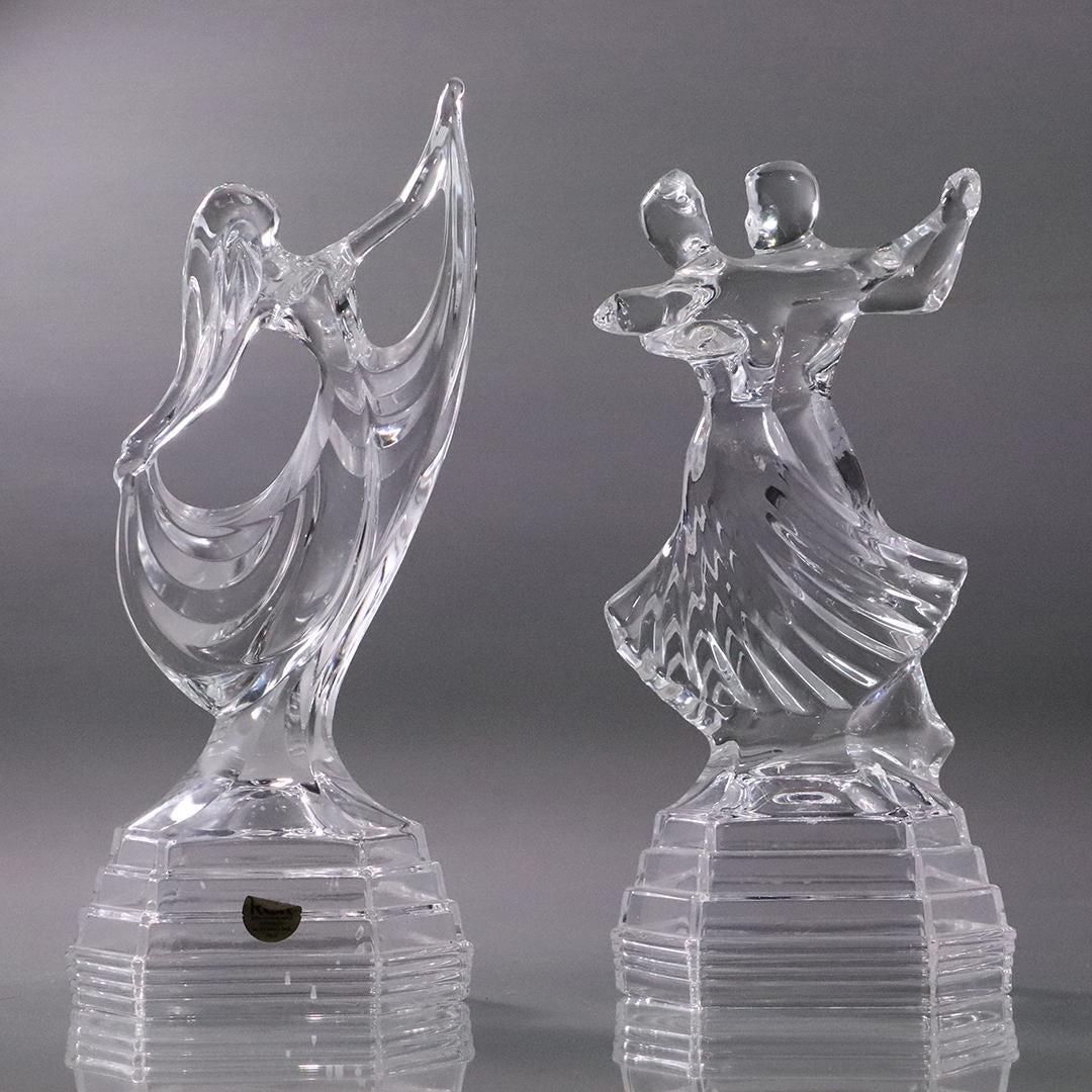 [2] Two RCR Crystal Glass Figure Dancers with Label. (1 of 6)