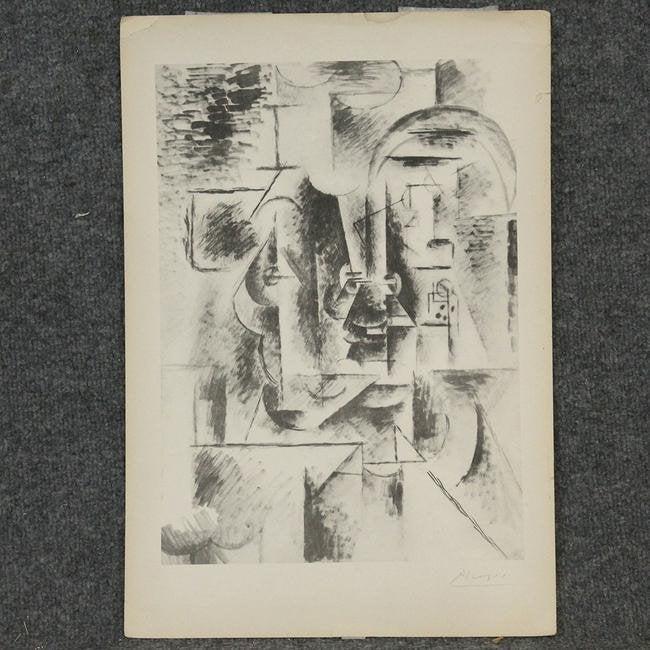 Pablo Picasso Lithograph, Signed, Man With The Mustache (1 of 5)