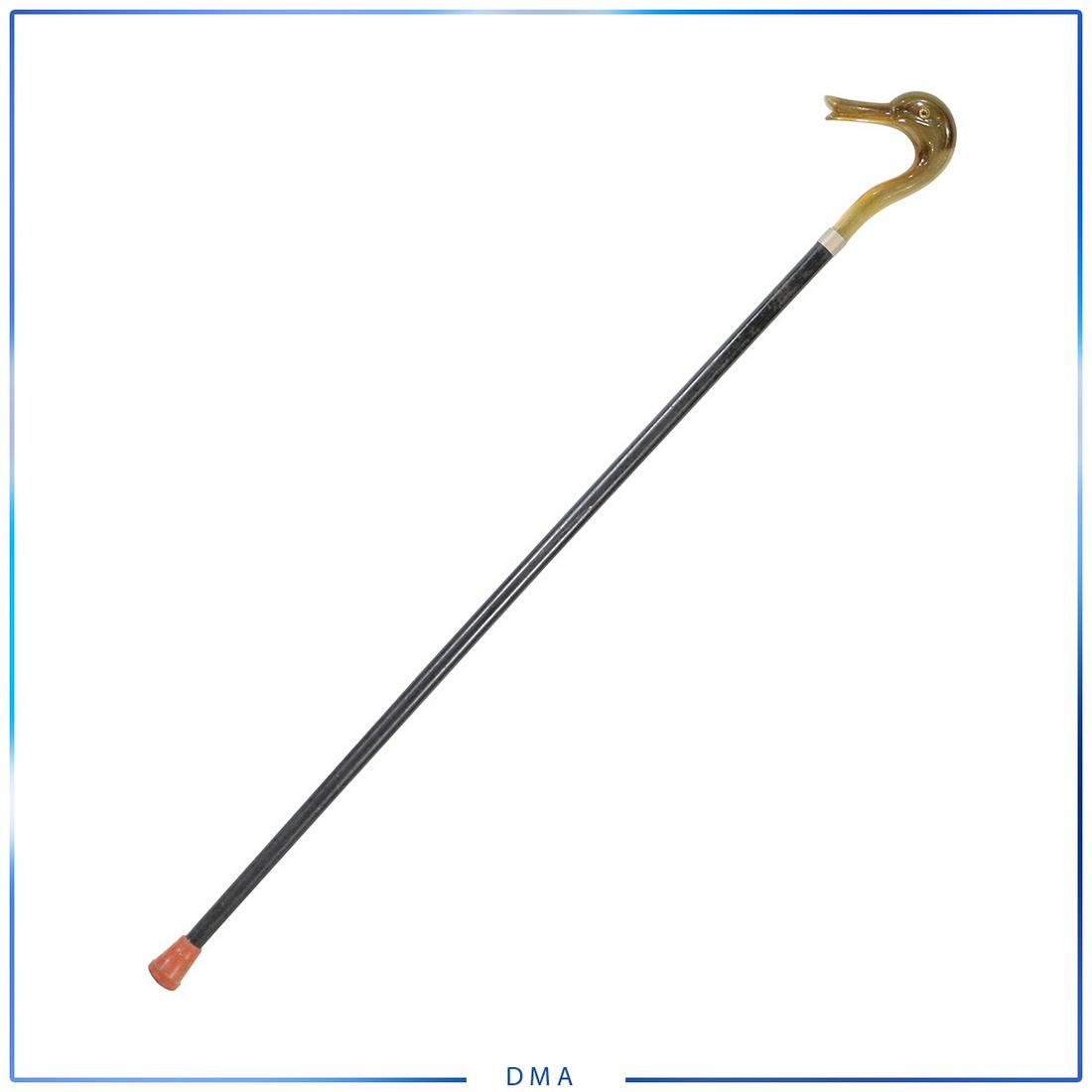 Vintage Walking Cane with Celluloid Duck Head Handle: Vintage Walking Cane with Celluloid Duck Head Handle. size: 36L x 4.25w