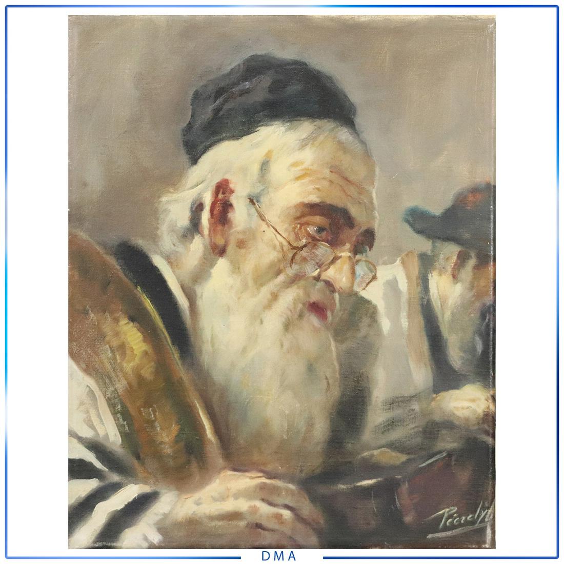 Antal Anton Peczely 1891-1963, Oil/c Rabbi Portrait: Antal Anton Peczely 1891-1963, Oil/c Rabbi Portrait. Oil on canvas painting. Signed. Well listed Hungarian Artist. size: 20x16. ASKart: Antal Anton Peczely (1891 - 1963) was active/lived in Hungary. A