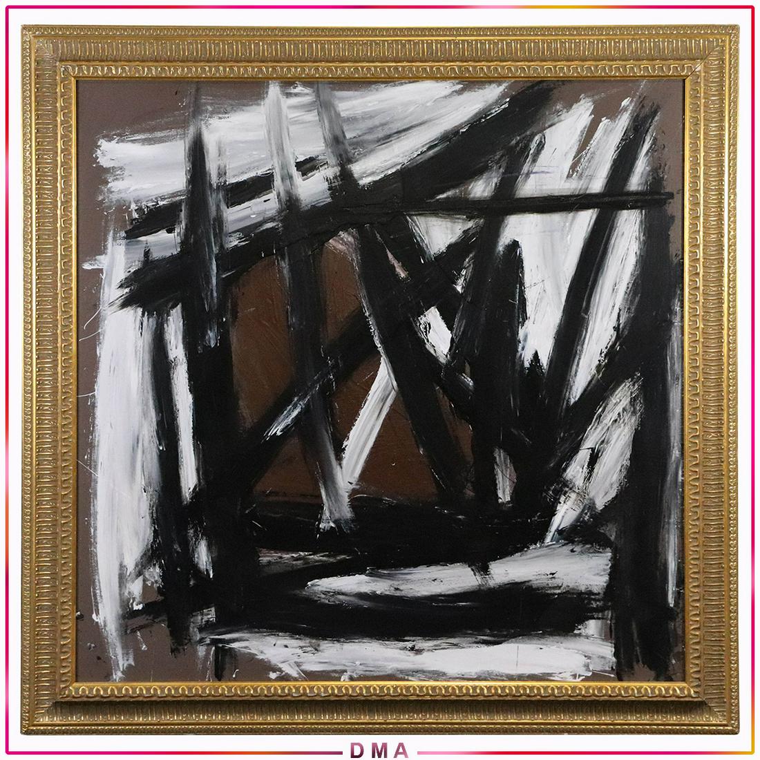 Pulgini after Franz Kline, Oil/c Black Lines on White (1 of 7)