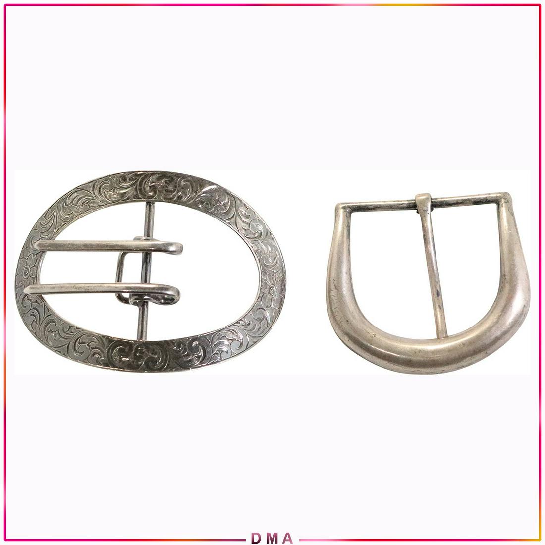 [2] Assorted Sterling Silver Belt Buckles (1 of 7)