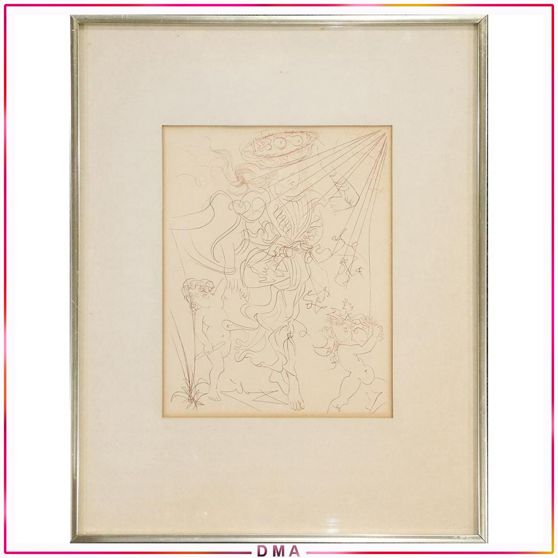 Salvador Dali, Vintage Lithograph Lady with Fruit (1 of 8)