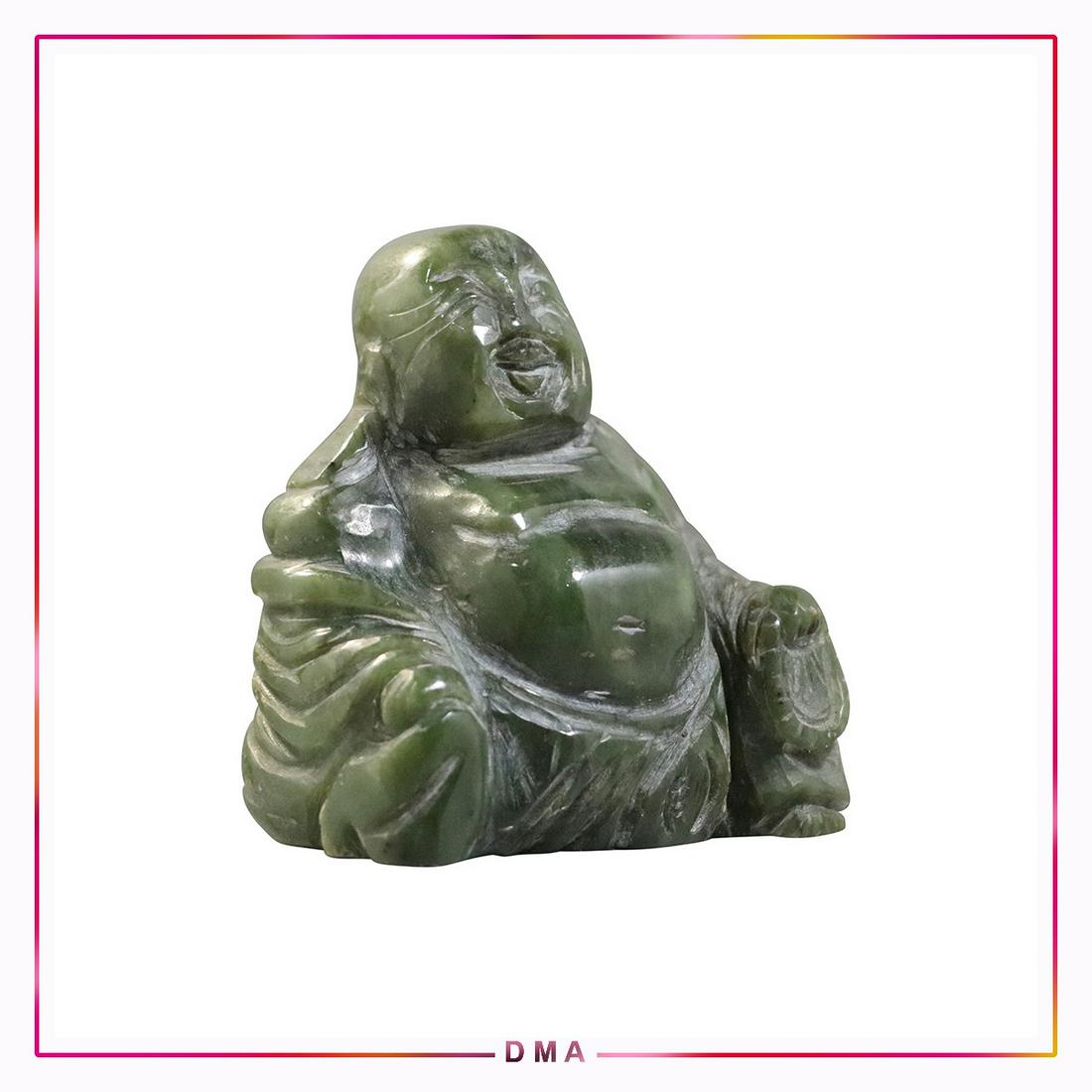 Green Jade Carved Buddha Figure (1 of 5)