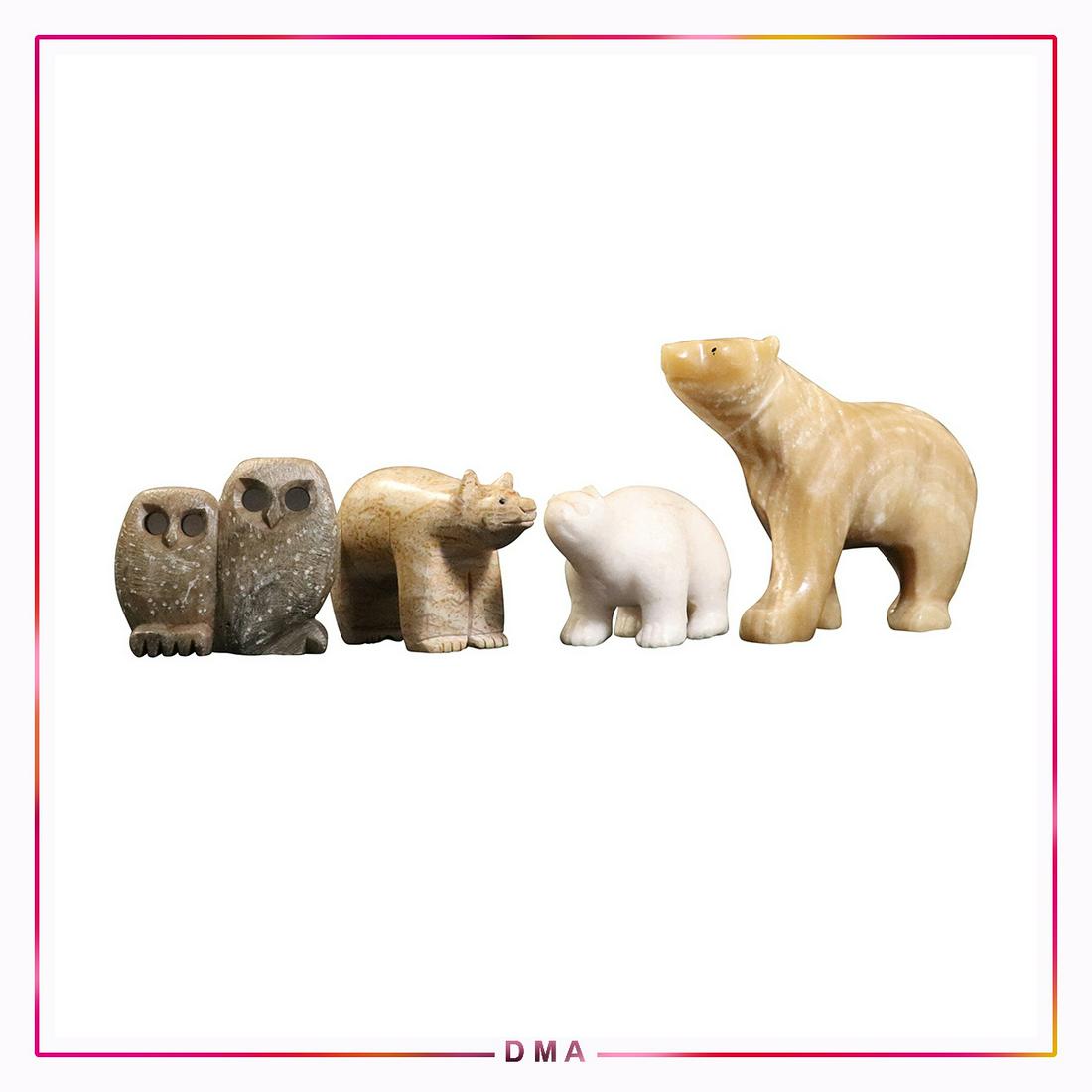 [4] Assorted Carved Stone Animals - Variety (1 of 9)