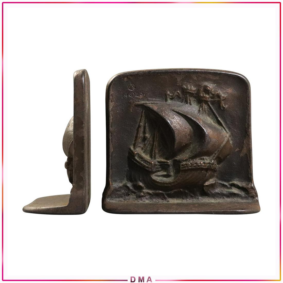 Circa 1920 Cast Iron Nautical Ship Bookends (1 of 6)