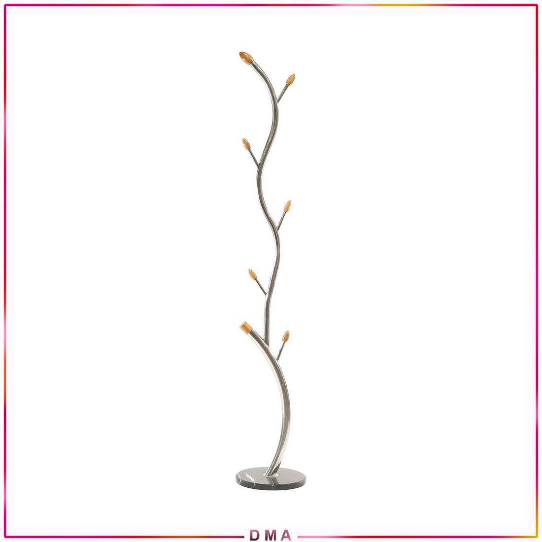 Modern Design Chrome and Wood Coat Tree (1 of 6)