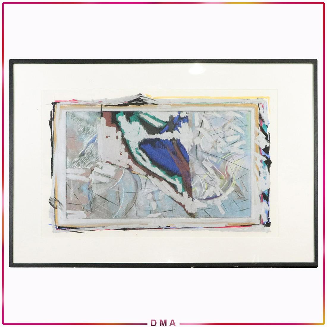 Mixed Media Abstract Signed and Dated 1982 (1 of 8)