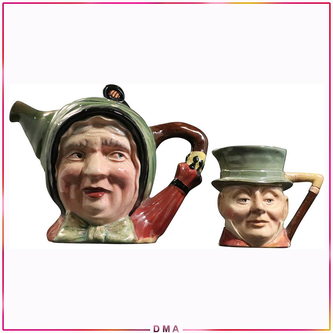 [2] Beswick England Porcelain Face Teapot & Mug (1 of 9)