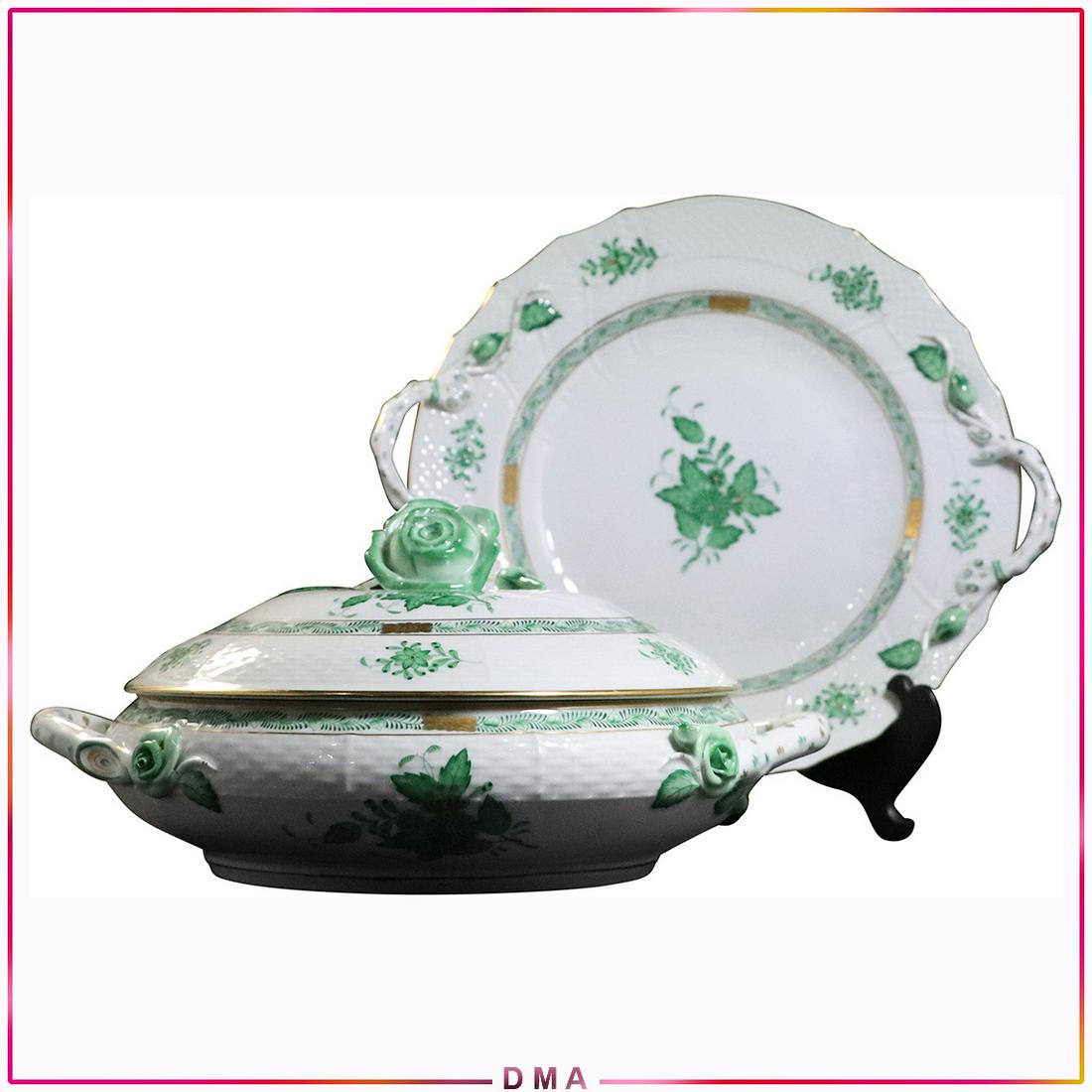 Herend Hungary, Covered Tureen with Under Plate (1 of 10)